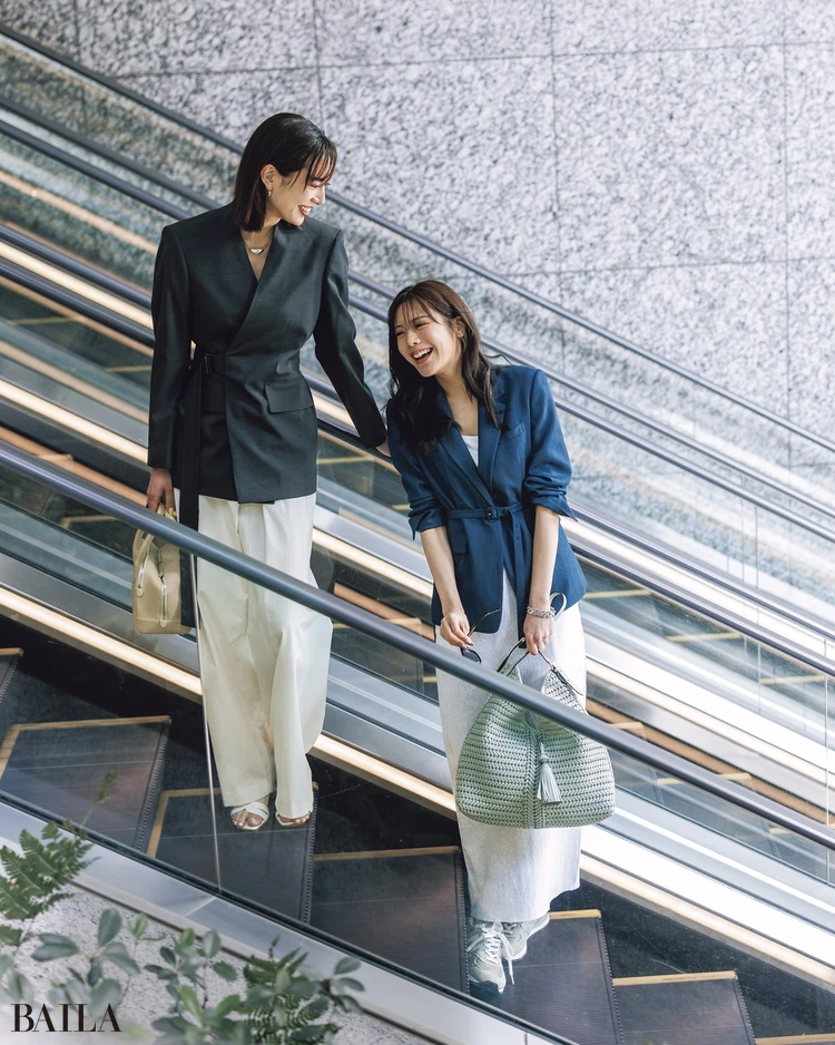 4月6日（月）のコーデ　貴島明日香　土屋はずき　ジャケットコーデ