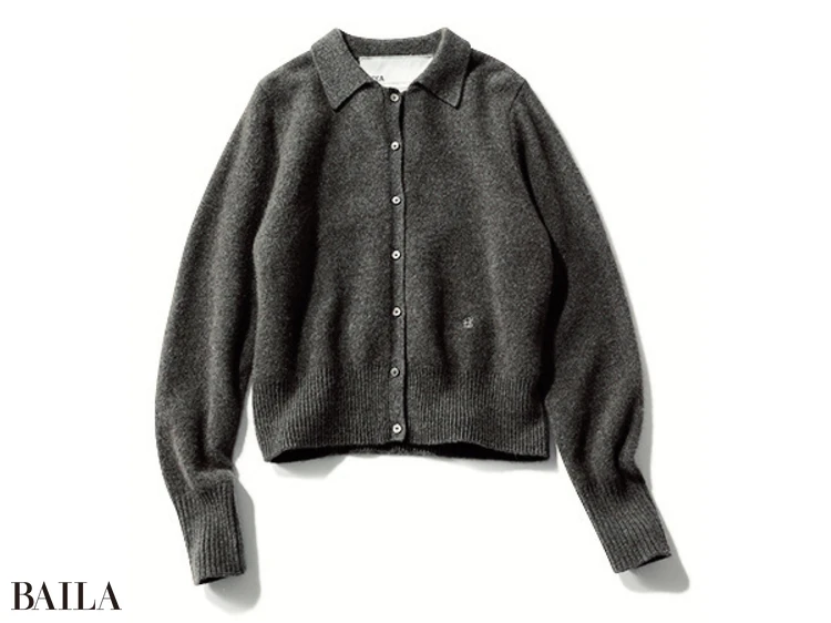 ポロニットカーディガン