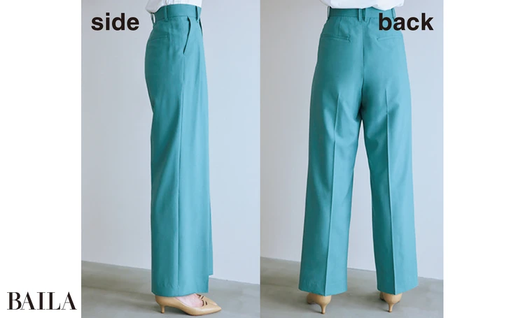 「ROPÉ(ロペ)」のツータックパンツ サイド&バック