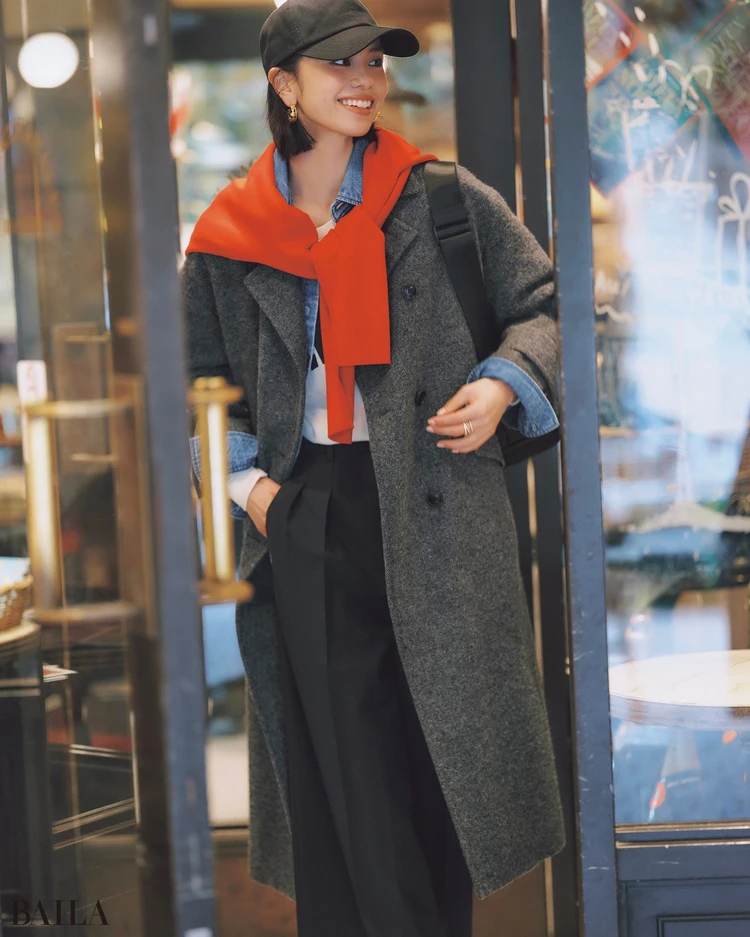 佐藤晴美　コートコーデ