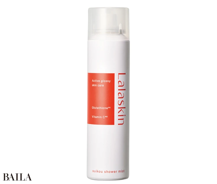 ララスキン 水光シャワーミスト 120g ￥1980／プレミアアンチエイジング　