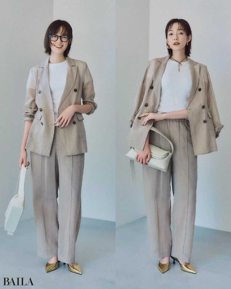 お仕事中はきちんと着用して袖まくり