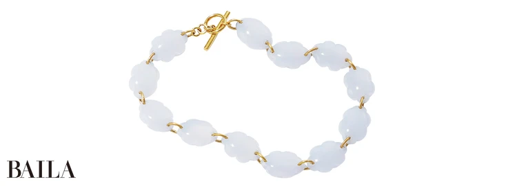 “ヘブン”ブレスレット（K20YG×ブルーカルセドニー）