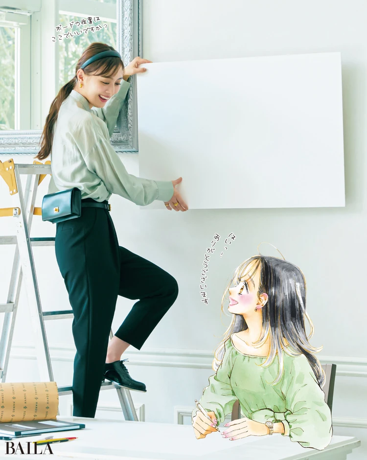 《Day2》「ゲストに喜んでもらいたい！」とウェルカムボードを自作する羽花さま。私も全力でサポートさせていただきますっ