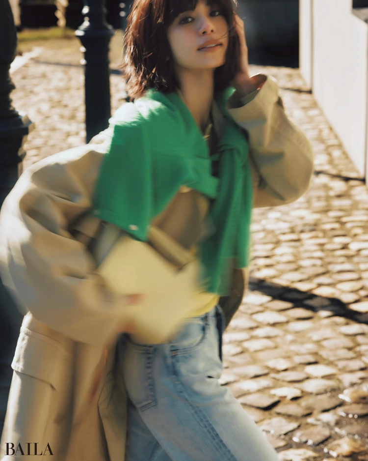 佐藤晴美　トレンチコーデ