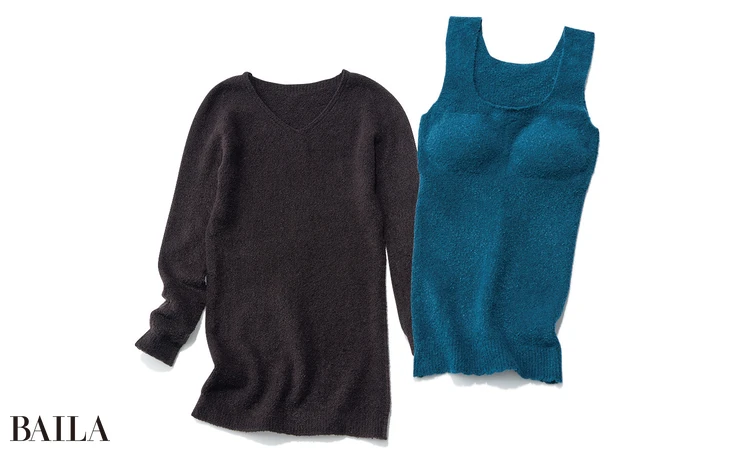 タンクトップ￥4840・インナー￥5390／トリンプ・インターナショナル・ジャパン（スロギー）