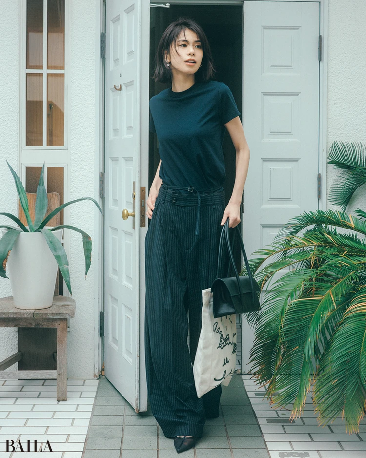 佐藤晴美 Tシャツコーデ