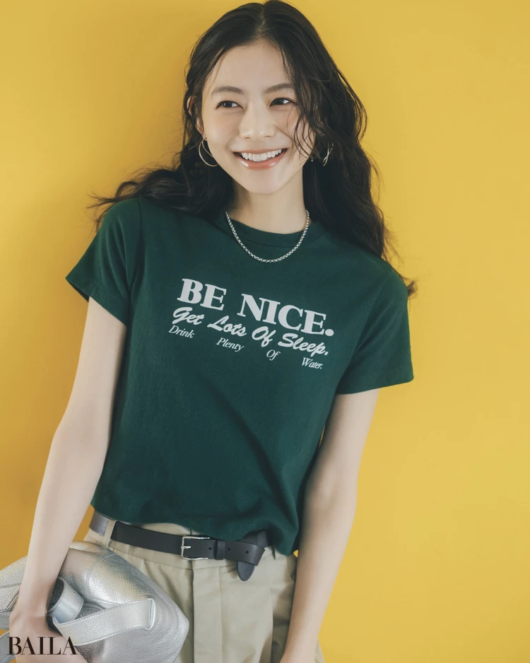 松木育未　Tシャツコーデ