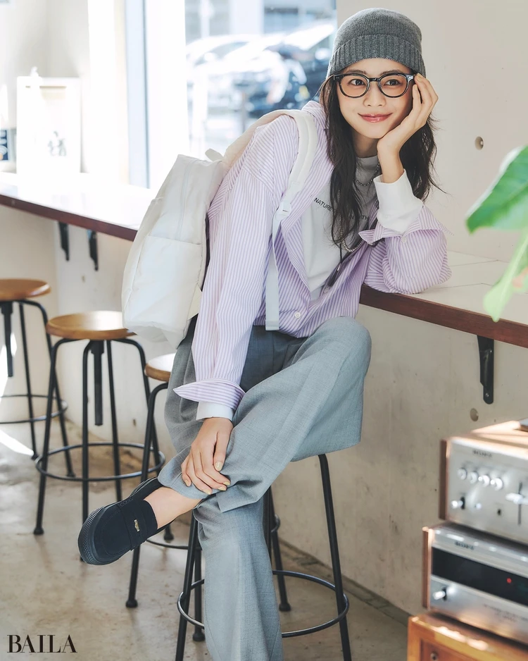 11月26日（水）のコーデ　松木育未　ローファーコーデ