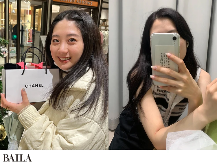 「比較してみると、顔まわりの肉がポヨンとついていたり、二の腕がわかりやすく痩せていたり。
見えない部分、隠れている部分にぜい肉がつきやすいタイプなので、そこが変わりました!」(水谷さん)