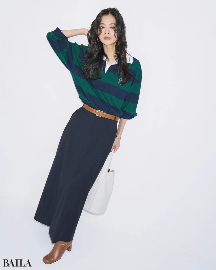 1月17日（土）のコーデ　松木育未　　スカートコーデ