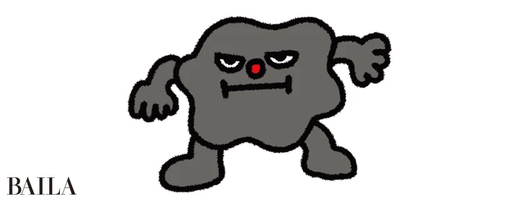 点在して透明感を下げる影