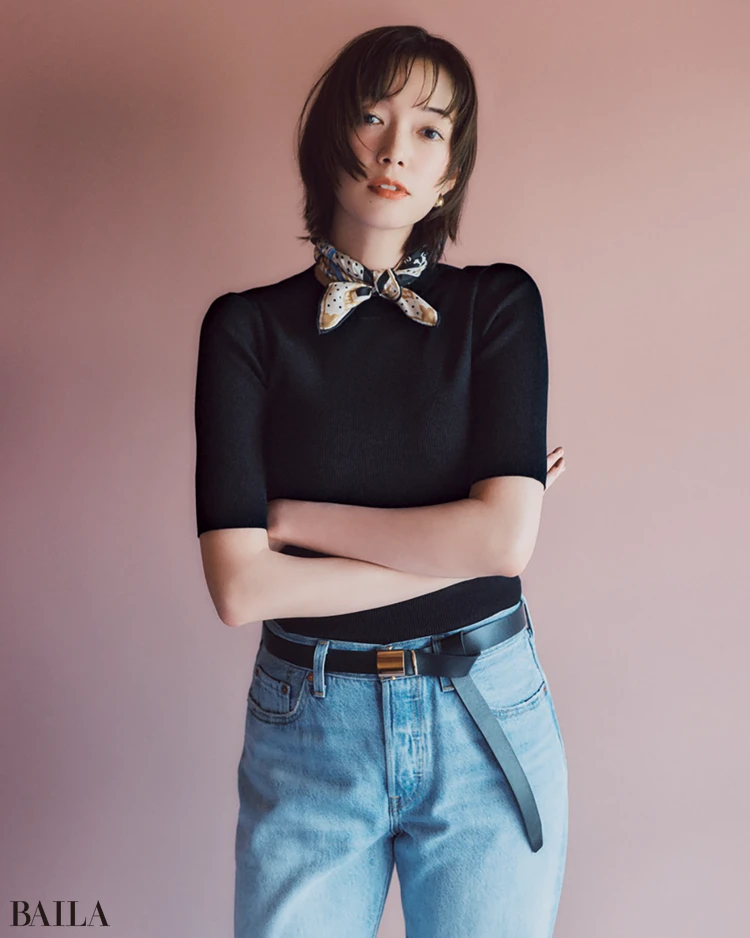 8月17日（日）のコーデ　佐藤栞里　デニムコーデ