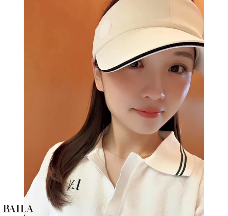 小林日奈子さん　ゴルフコーデ