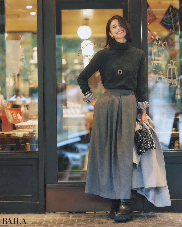 2月13日（金）のコーデ 　佐藤晴美　スカートコーデ