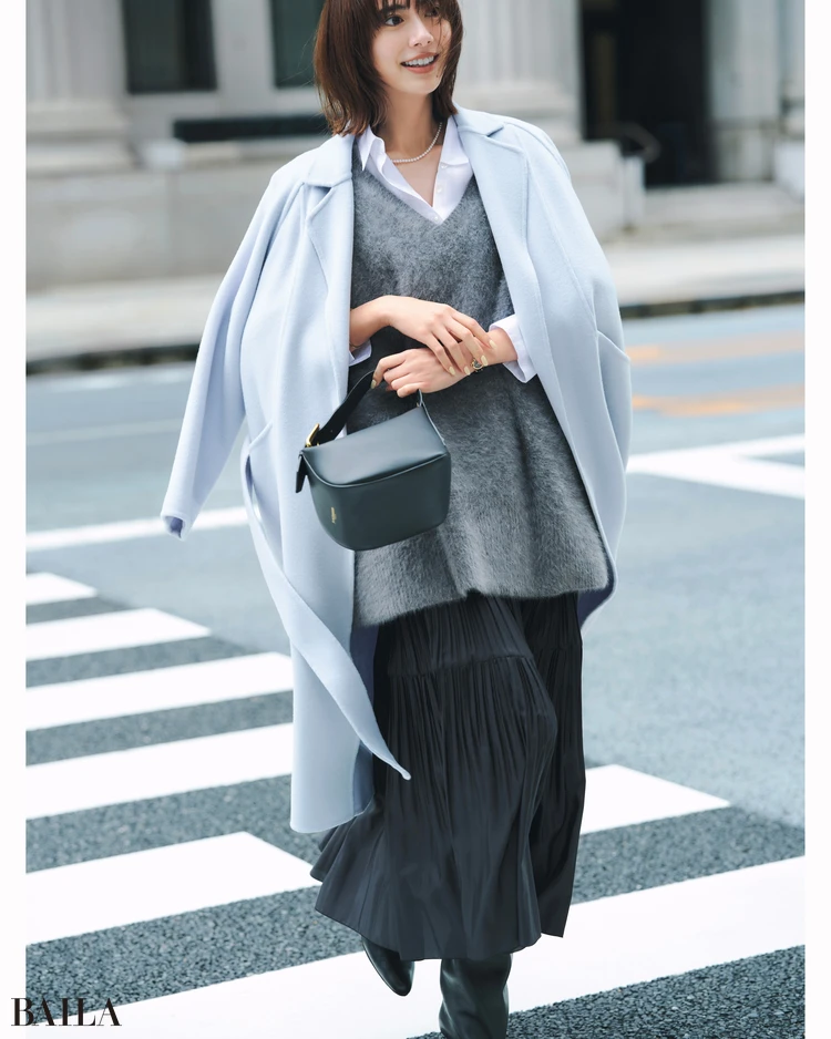 1月7日（水）のコーデ　土屋はずき　カラーコートコーデ