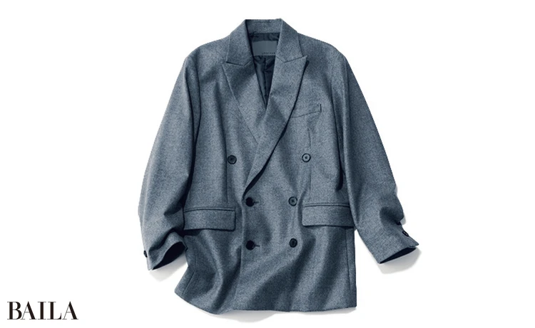 ジャケット￥44000／オンワード樫山（アンクレイヴ）