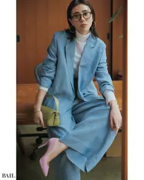 涼感のあるセットアップならスーツとは違ったしゃれ顔に！