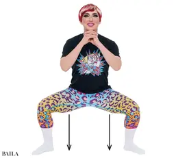 《2》お尻を斜め後ろに引きアップ＆ダウン！