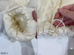 パウダーソフトダウンジャケット／￥9990（ユニクロ）　袖元と裾部分