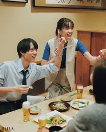 《Day8》水沢くんの歓迎会を開催。 フレキシブルに動けるジレパンセットで 今日は幹事として動き回るぞ！