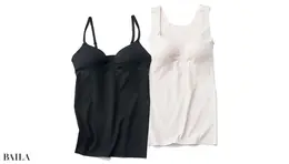 タンクトップ￥2970・キャミソール￥2970／グンゼ お客様相談室（キレイラボフィッテ）