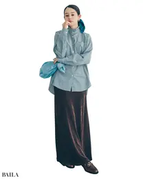 クラシカルになりがちなシャツを ダブルリングで鮮度高く楽しむ