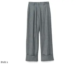 ADAWAS　フランネルターンアップ ヘムトラウザー