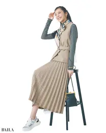 《Day5》女友達とディナー　UNTITLED（アンタイトル）のカセット服で着回し