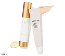 （左）ミネラルインナートリートメントベース マカロンイエロー SPF31・PA+++ 25ml ￥4950／エトヴォス（9月5日限定発売）（右）SHISEIDO ブライトニング スポットコントロール ベース アイボリー（医薬部外品） SPF35・PA+++ 32g ￥5500／資生堂　