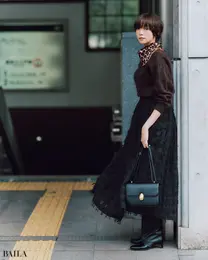 大人レディに仕上げたい日は ブラウン×黒のビター配色で