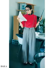 《Day14》赤ニットにスカーフをひと巻きして気合充分でMTGに参加したら、会話の中に横文字が多くて 何がなんだか、ちょっと意味がわからない…