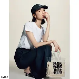 「ATON（エイトン）」のクルーネック白T