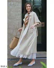 着流しトレンチコート