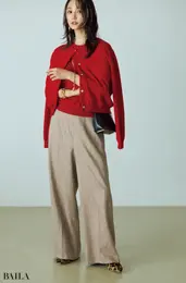 トップスもコンパクトにまとめバランスアップ