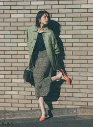 佐藤晴美　スカート￥45100／リトルリーグ インク （ユニオン ランチ）　