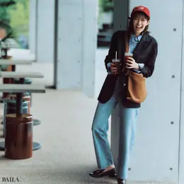 爽やかで好感度も抜群！ ほぼワントーンの旬トラッド【BAILA今日のコーデ】