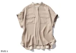 ROPÉ（ロペ） サテンフラップ ブラウス