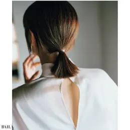 セミドライなひとつ結び