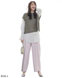 今っぽいラフさと感度の高さが光る 優しげトーンの配色で好感度たっぷりに