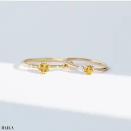 『BIZOUX（ビズー）』の華奢ストーンリング