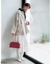 デミルクス ビームスのクルーネックリバーコート　¥52800