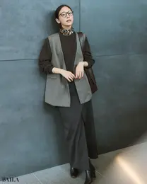 陰影のあるグラデ配色で軽やかなモード感を