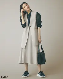 ORIHICA（オリヒカ）のカセット服　着用コーデ　新しいバランスのベーシックもカセット服ならトライしやすい