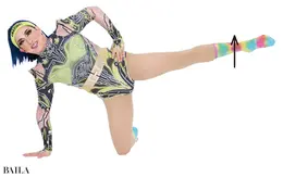 《3》2の位置を起点に脚を上下に動かす