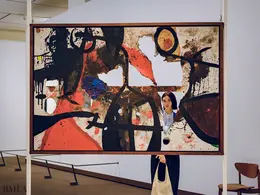 市川紗椰…「ミロ展」＠東京都美術館　『焼かれたカンヴァス2 』（1973年）