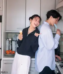 貴島明日香　松本雄司　おうちデートのコーディネート