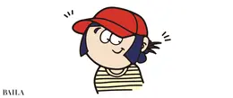 髪を結んでぼうしをかぶる