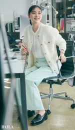 新川優愛　ローファー　靴（2.5）￥53900／シンゾーン ルミネ有楽町店（ジェンティーク フォー シンゾーン）