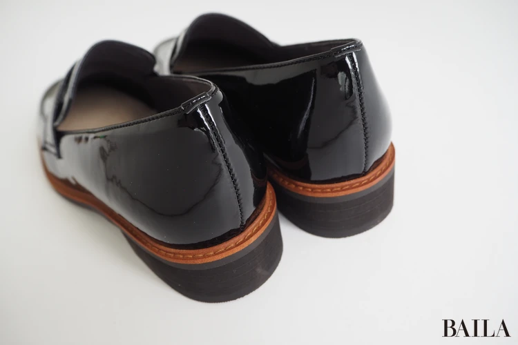 ワシントン靴店 晴雨兼用 コインローファー W ¥15400 ブラックエナメル 24.0cm 162cm 色み